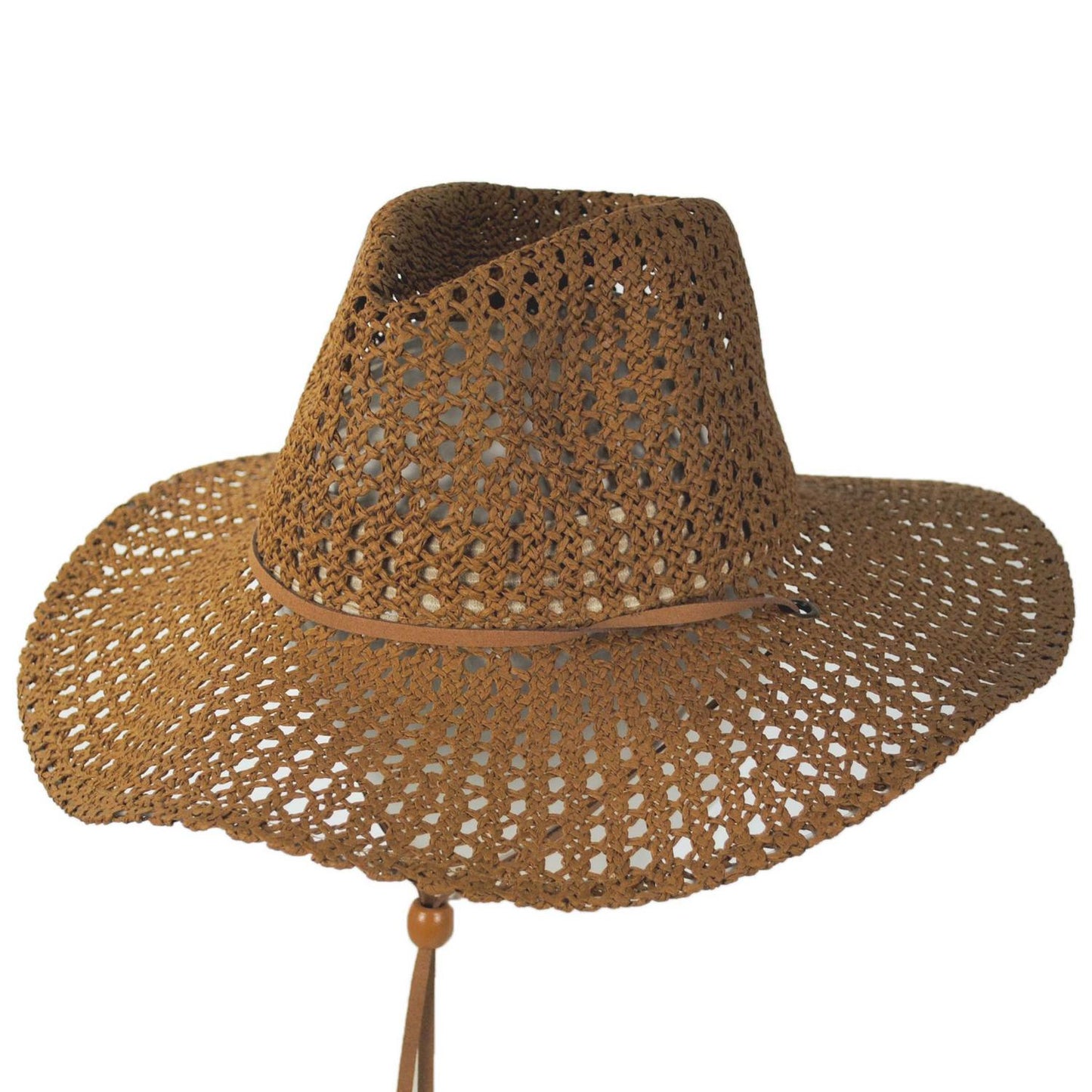 Kathy Jeanne | Shoreline Twisted Toyo Lifeguard Hat | 100733 | lead | BROWN