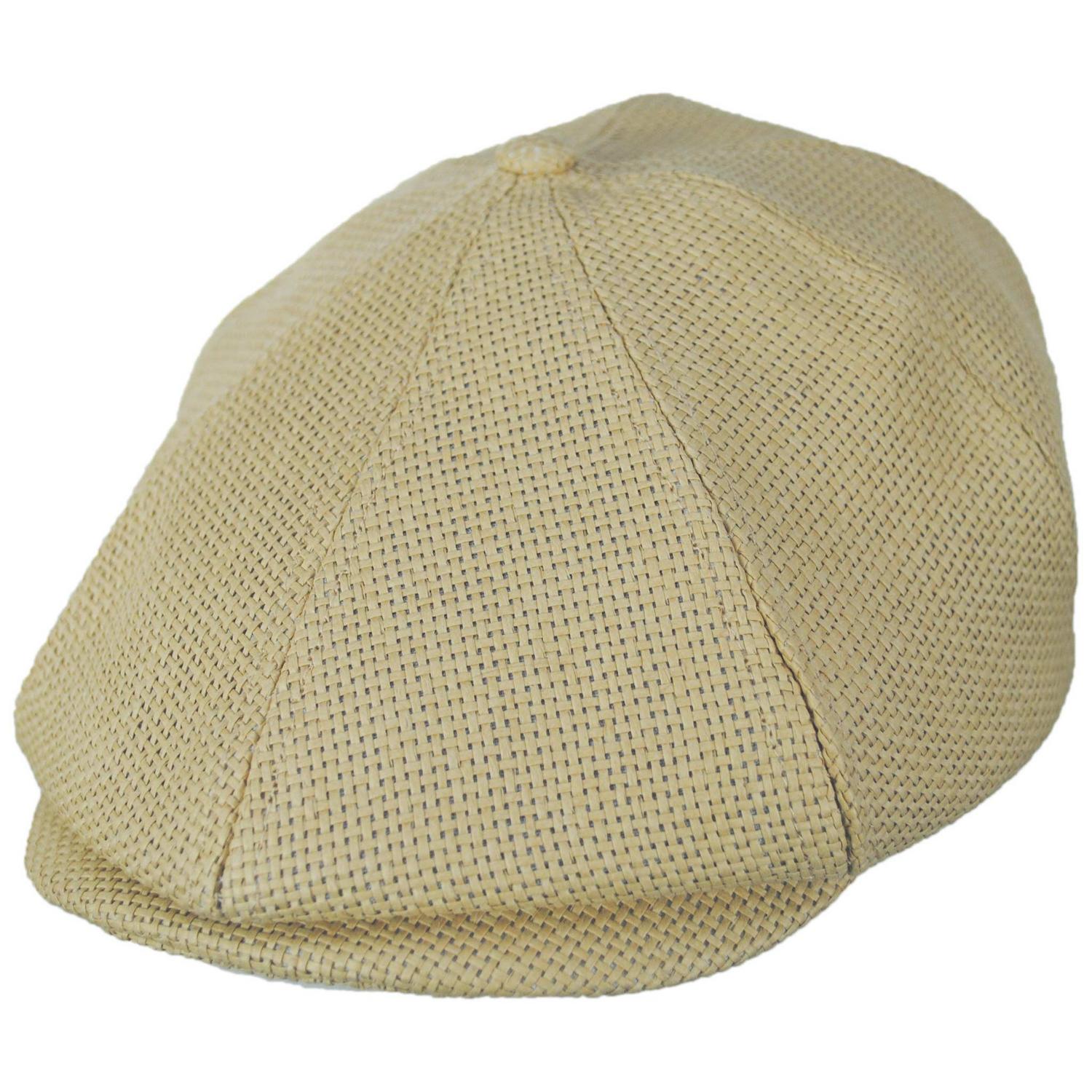 BRIXTON HATS | Brood Straw Lightweight Newsboy Cap | 161558 | lead | DARK TAN STRAW