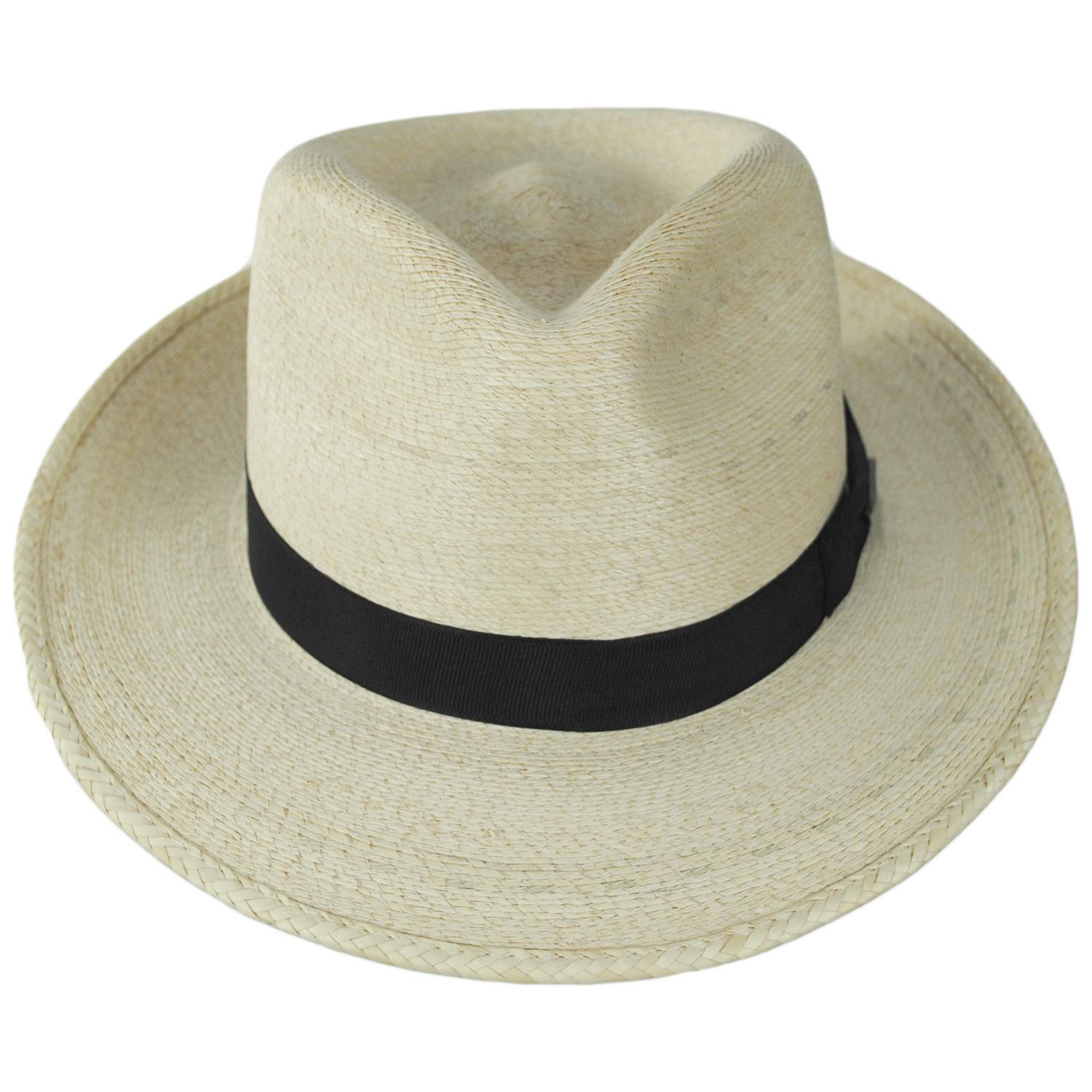 Stetson | Rushmore Palm Leaf Straw Fedora Hat | 126914 | front | NATURAL