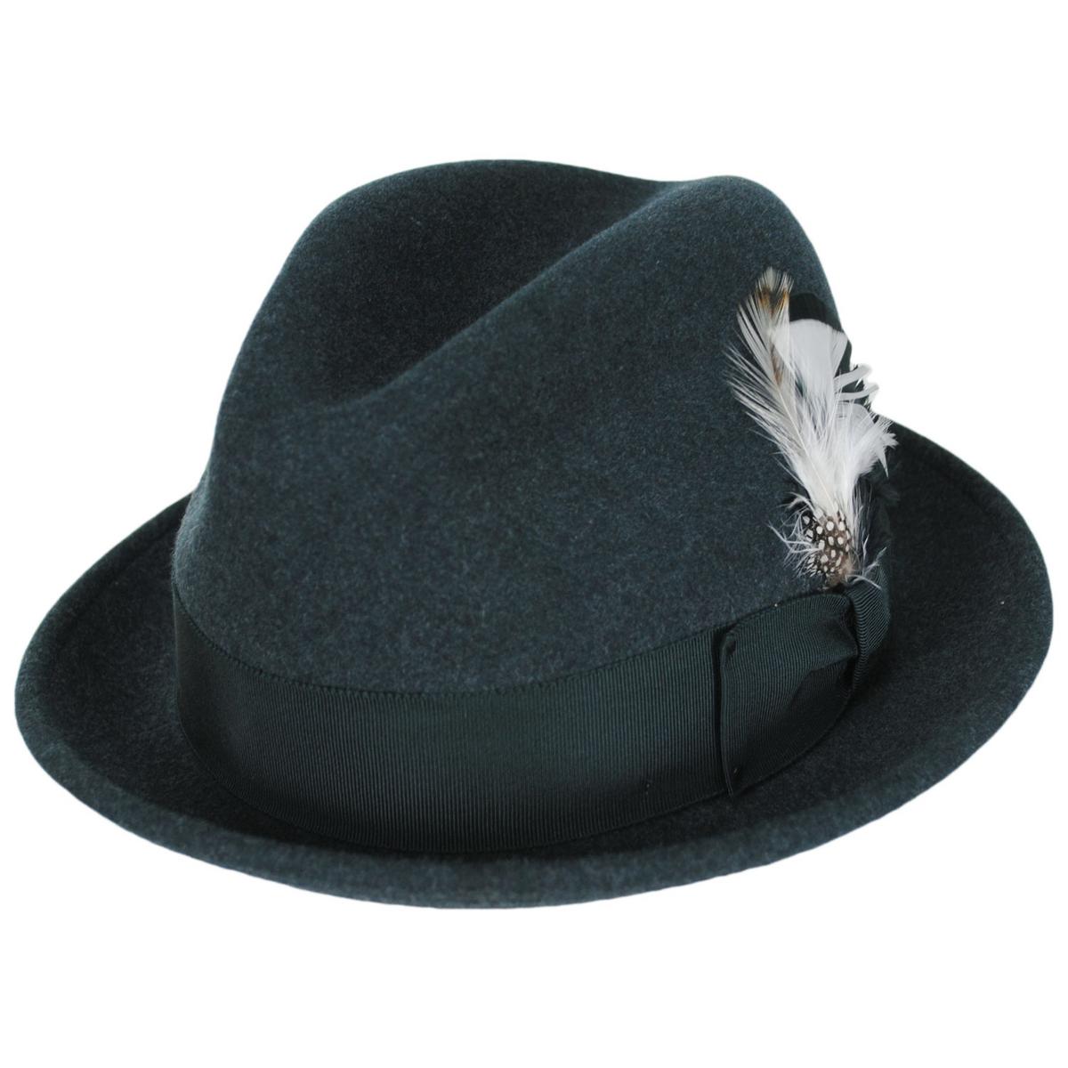 Bailey 1922 | Tino Wool LiteFelt Trilby Fedora Hat - Fashion Colors | 130008FW24 | lead | SEAMOSS MIX