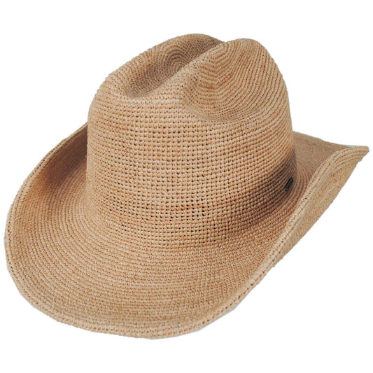 BRIXTON HATS | Odessa Raffia Straw Cowboy Hat | 104063 | lead | TAN