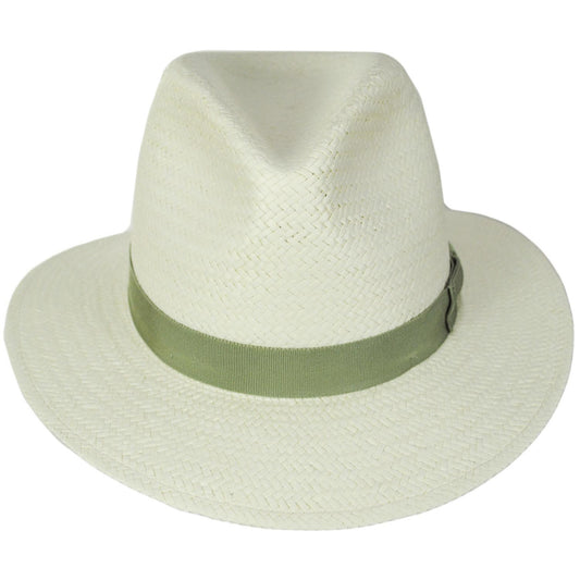 Bailey 1922 | Curtis Sun Raindura Straw Safari Fedora Hat | 127938 | front | NATURAL