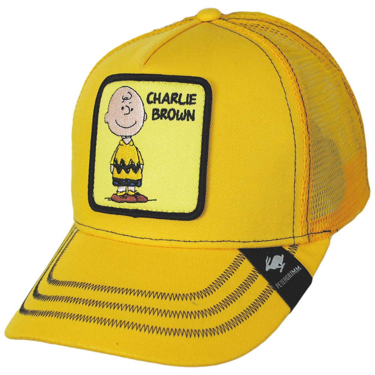 Peanuts | Charlie Mesh Trucker Snapback Baseball Cap | 201305 | lead | YELLOW