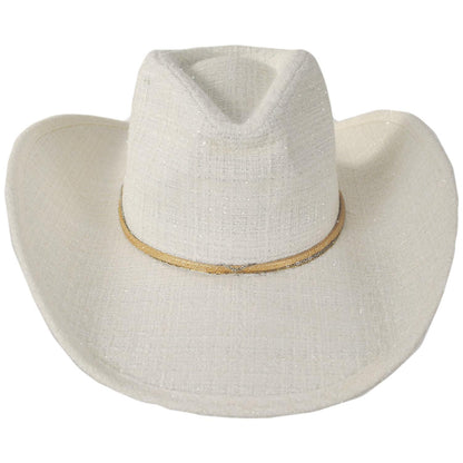 San Diego Hat Company | Stardust Boucle Tweed Cowboy Hat | 108668 | front | IVORY