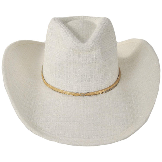 San Diego Hat Company | Stardust Boucle Tweed Cowboy Hat | 108668 | front | IVORY