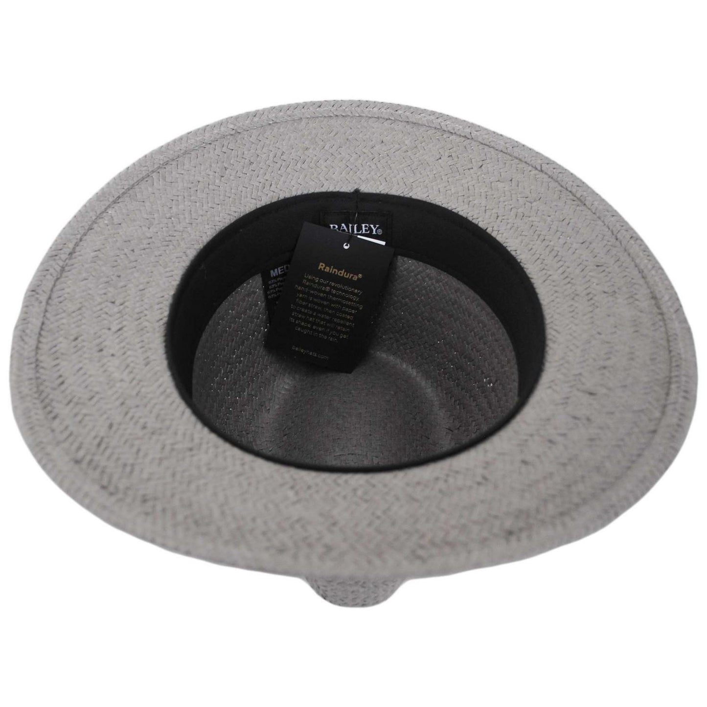 Bailey 1922 | Curtis Sun Raindura Straw Safari Fedora Hat | 127938 | under | GRAPHITE