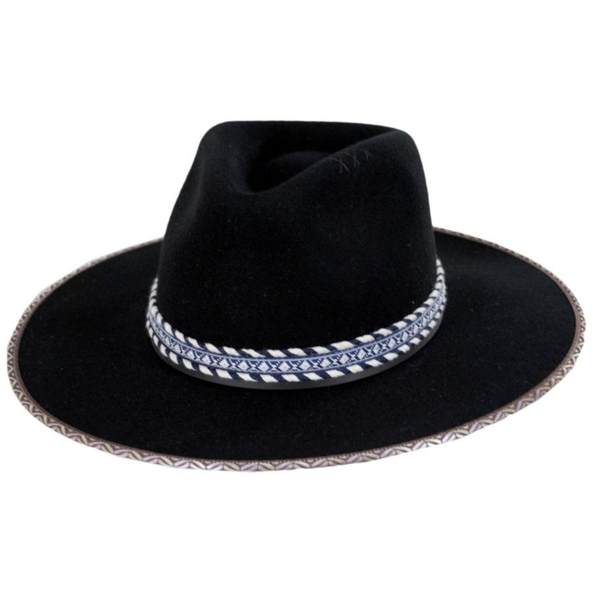 Goorin Bros | Hickory Knolls Wool Felt Wide Brim Fedora Hat | 135516 | lead | BLACK
