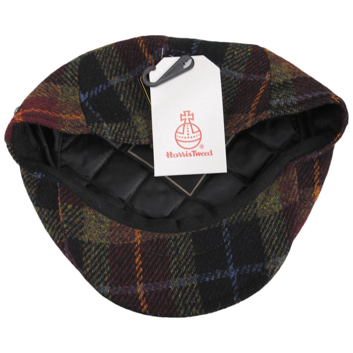Jaxon & James | Callanish Harris Tweed Wool Ivy Cap | 170020 | under | GREEN/RED/BLACK