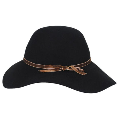sur la tete | Vintage Wool Felt Floppy Hat | 125512 | profile | BLACK