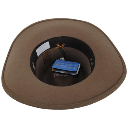 Bigalli | Coltrane Crushable Merino Wool Felt Outback Hat | 131406 | under | KHAKI