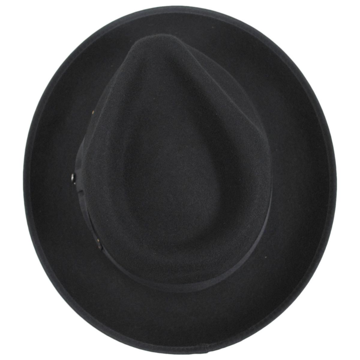 Jaxon Hats | Wholesale Scottie Fur Felt Fedora Hat B2B Pre-Pack | B2B132072 | top | BLACK