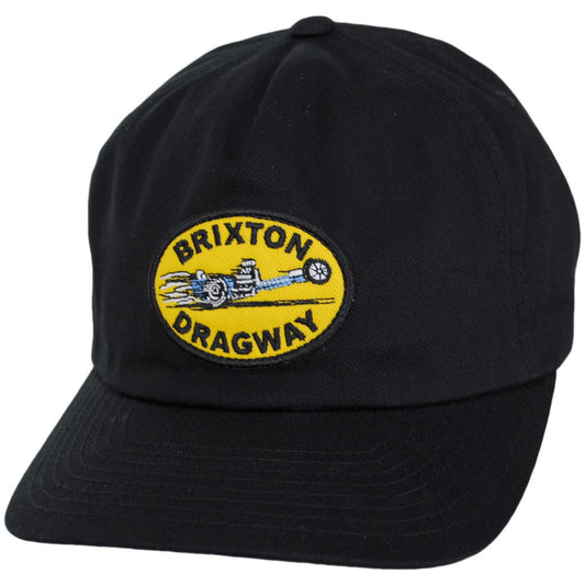 BRIXTON HATS | Dragway MP Cotton Snapback Baseball Cap | 201838 | lead | BLACK