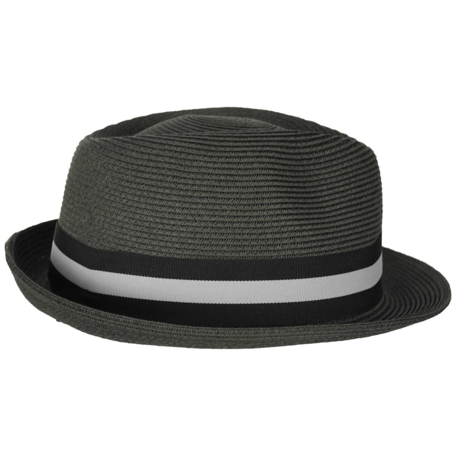 Jaxon Hats | Ridley Toyo Straw Trilby Fedora Hat | 129000 | profiletwo | OLIVE GREEN