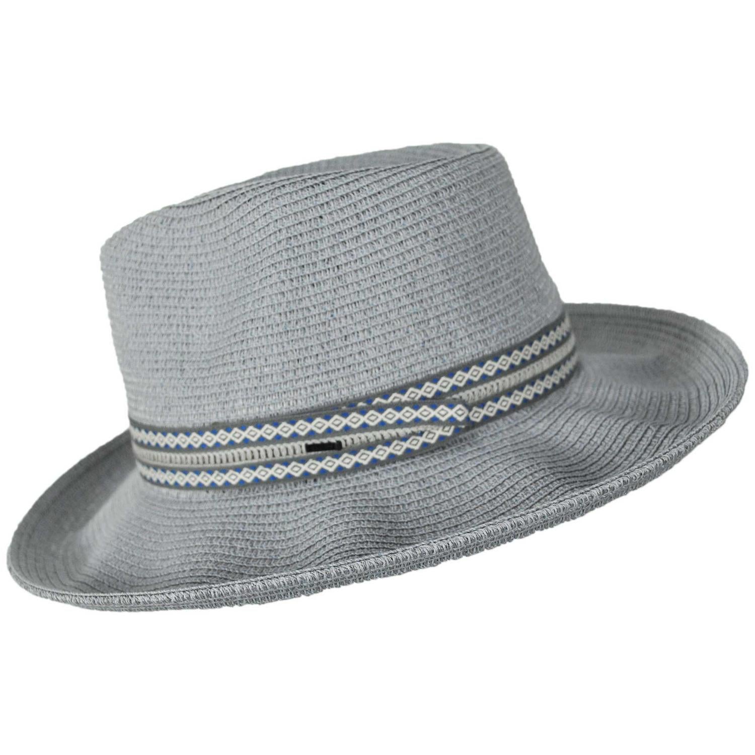 Bailey 1922 | Deven Braided Toyo Straw Fedora Hat | 127941 | profile | GREY
