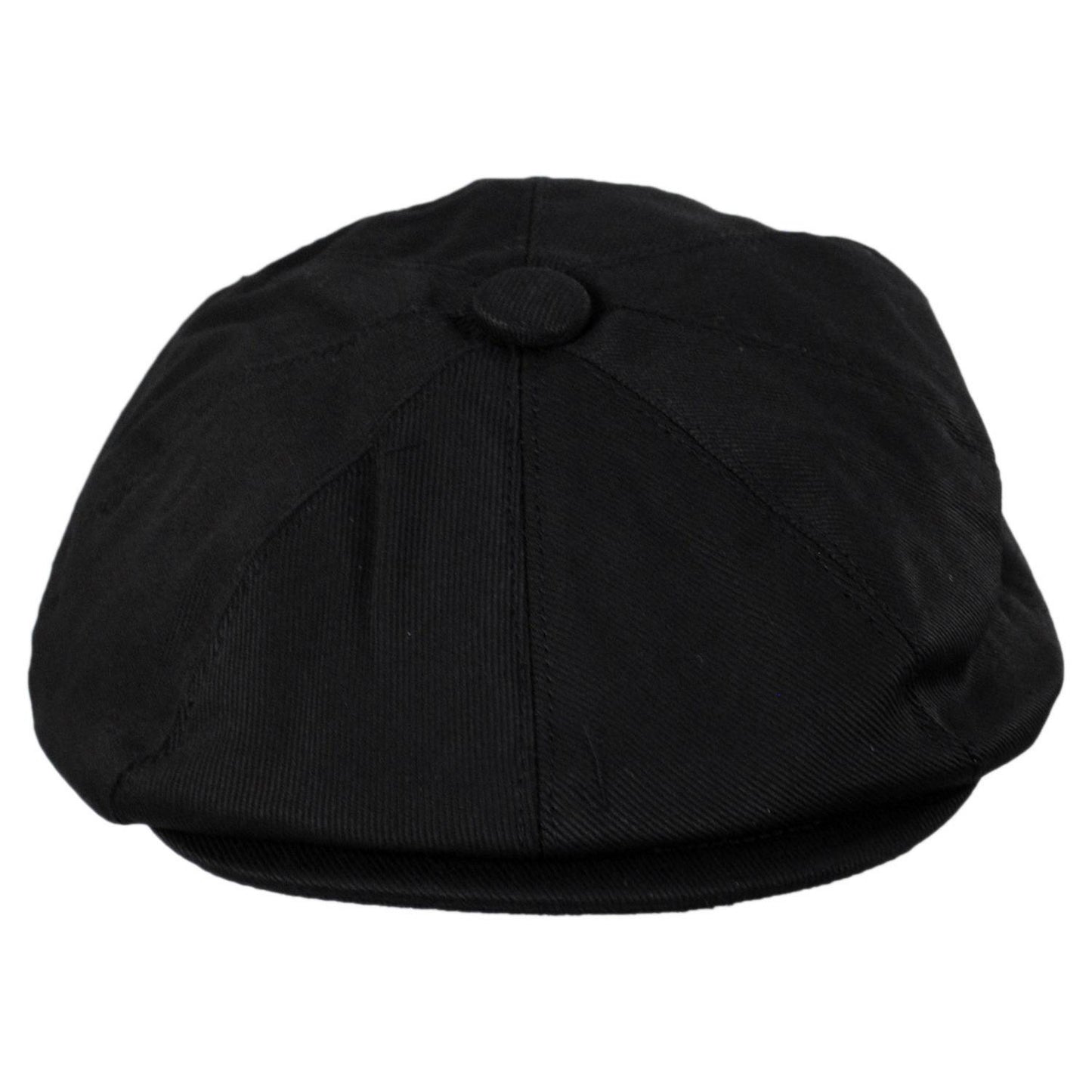 Jaxon Hats | Cotton Newsboy Cap | 167770 | front | BLACK