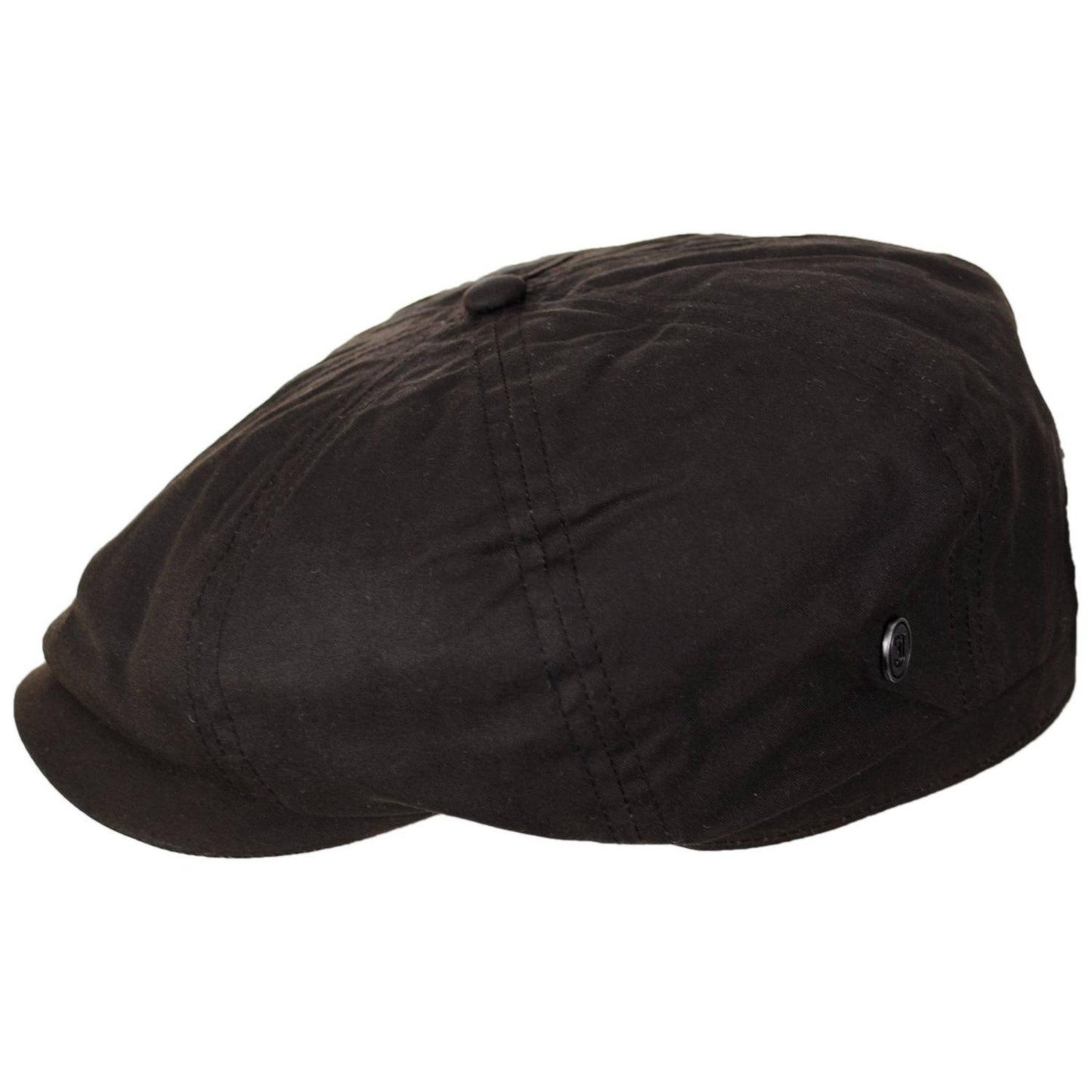 Jaxon & James | British Millerain Wax Cotton Newsboy Cap | 170010 | profile | BROWN