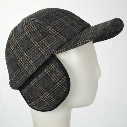 Kangol | Plaid Earflaps Strapback Baseball Cap | 201196 | profiletwo | GREY MULTI