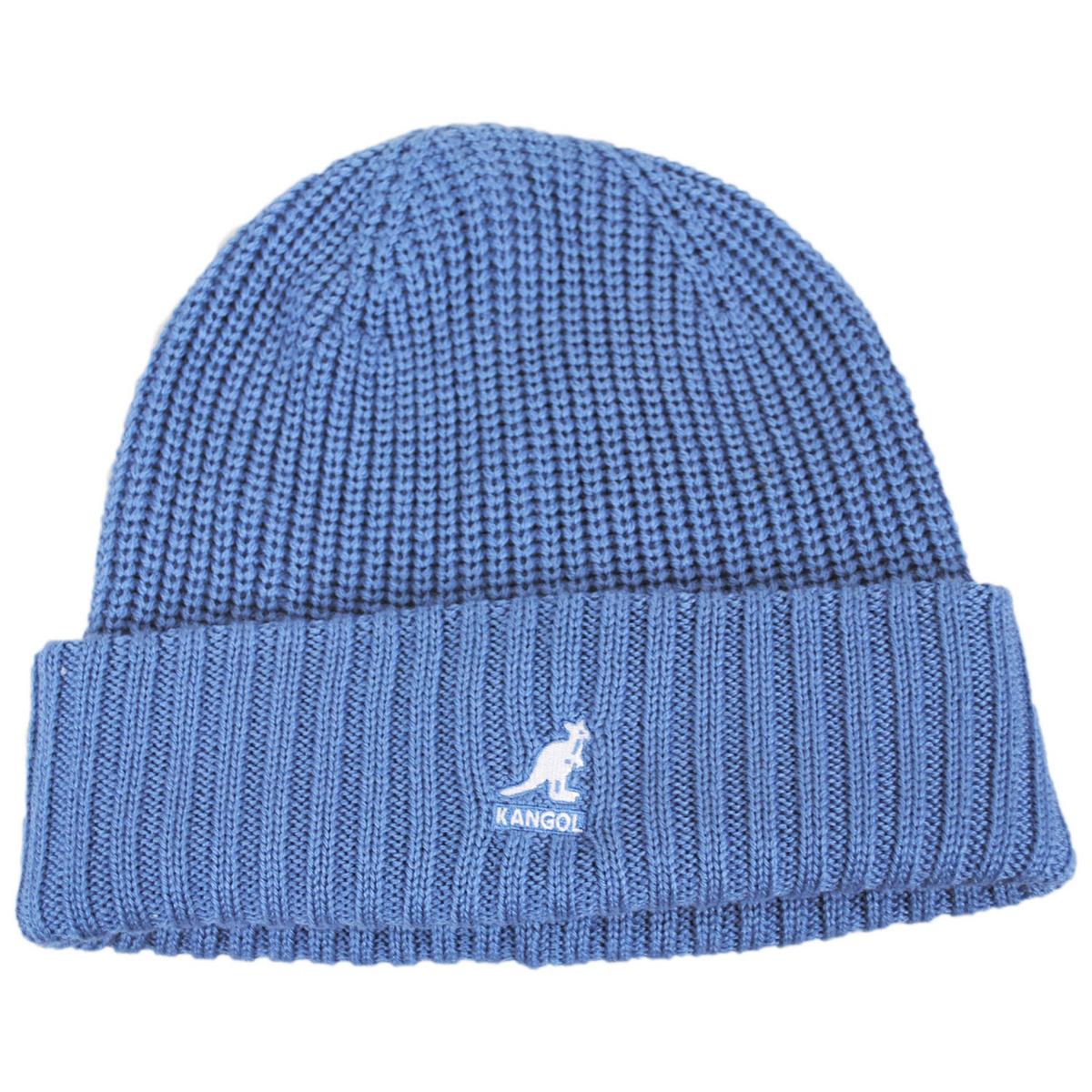 Kangol | Merino Wool Rib Beanie Hat | 500405 | lead | DENIM BLUE