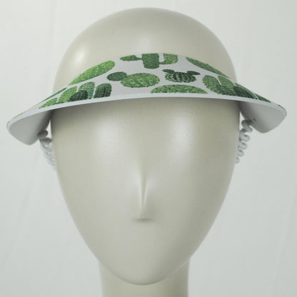 The Incredible Sunvisor | Springlace Cacti Sunvisor | 196377 | front | WHITE/GREEN