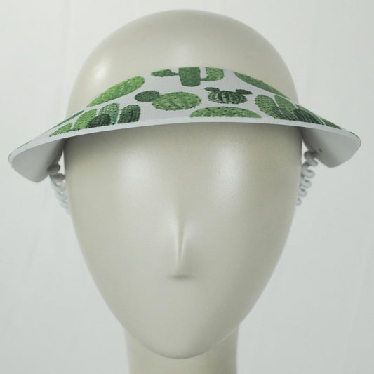 The Incredible Sunvisor | Springlace Cacti Sunvisor | 196377 | front | WHITE/GREEN