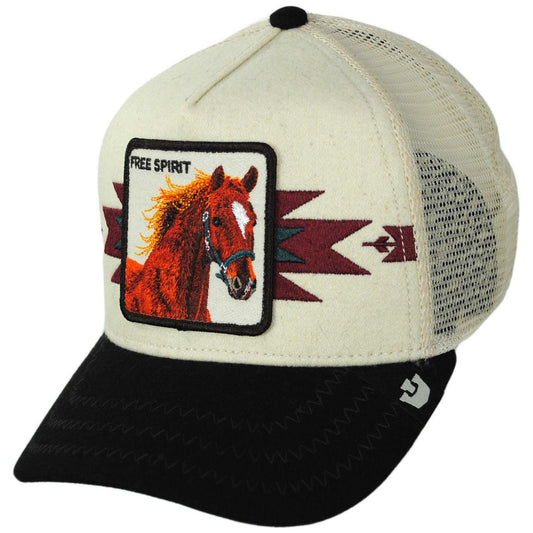 Goorin Bros | Canyon Free Spirit Mesh Trucker Snapback Baseball Cap | 200860 | lead | CHALK