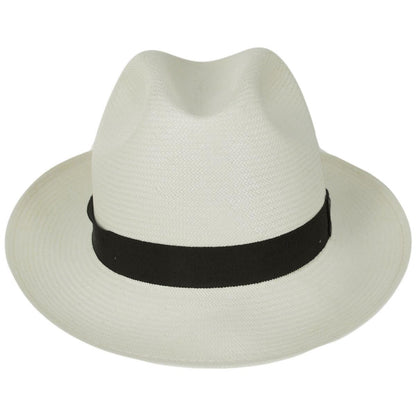Bailey 1922 | Hanson Shantung LiteStraw Fedora Hat | 127823 | front | NATURAL/BLACK