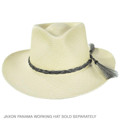 3 Regions Trade Co. | Solid Color Horse Hair Braid Double Tassel Hat Band | 601701 | profile | GREY
