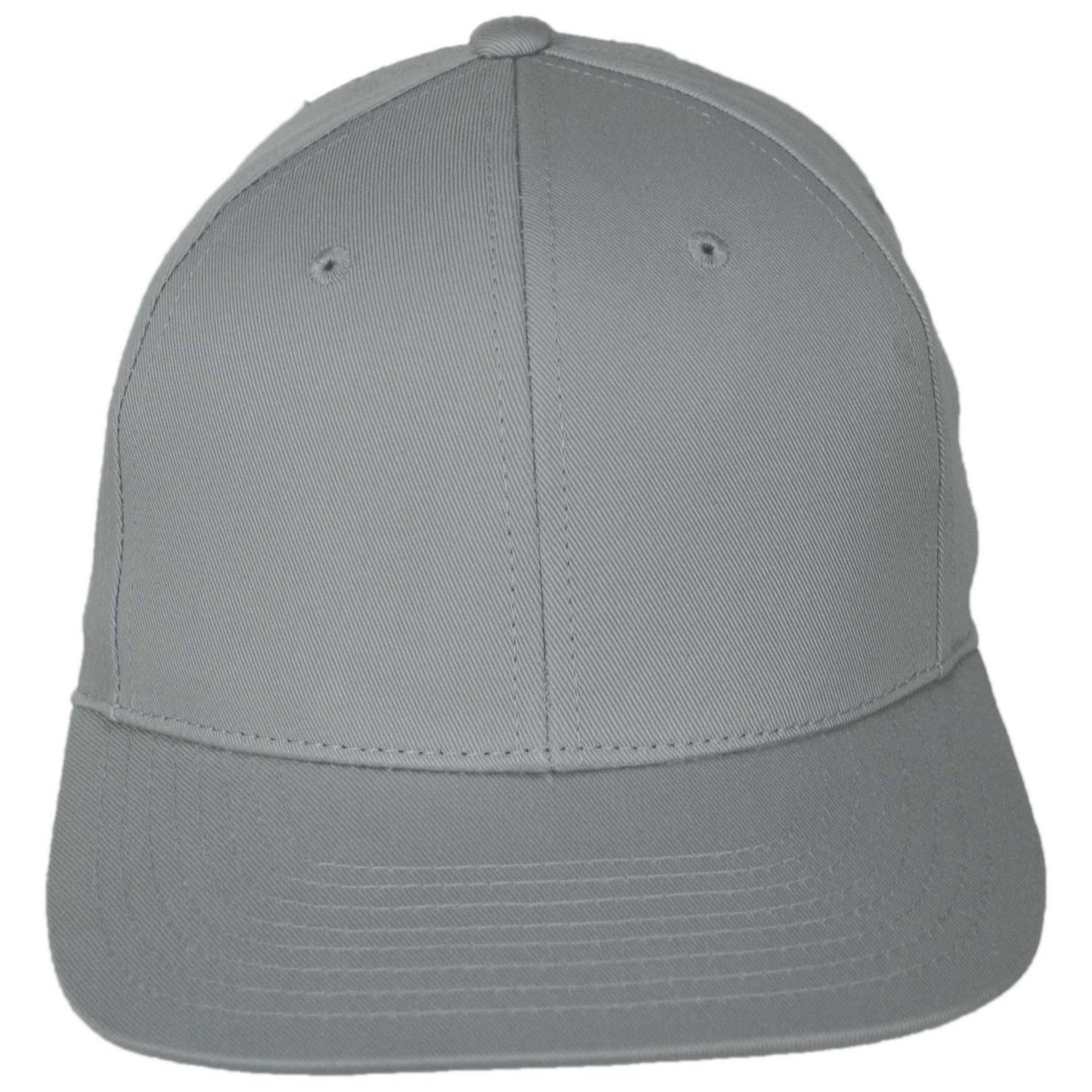 Dorfman Pacific | Mid Pro Cotton Flat Bill Snapback Baseball Cap | 200189 | front | GREY