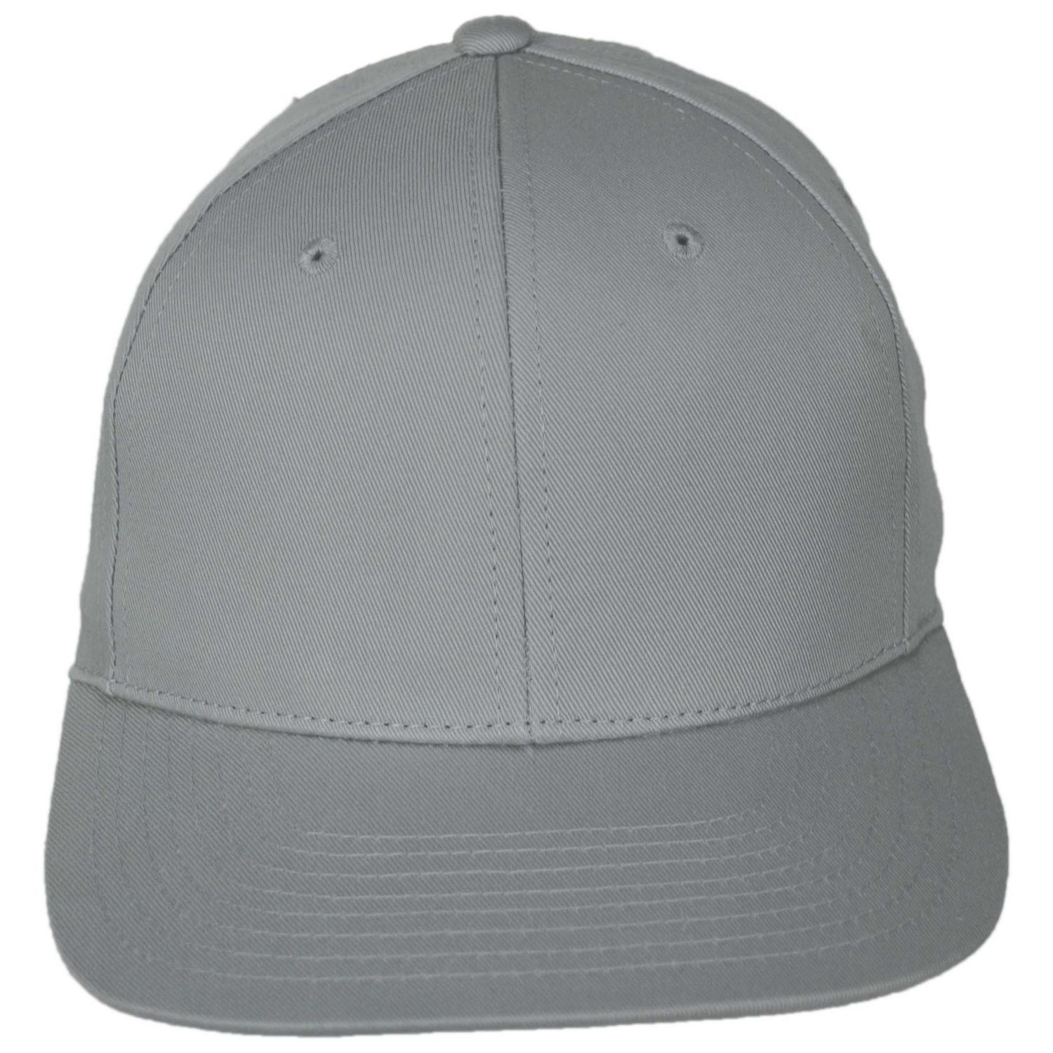 Dorfman Pacific | Mid Pro Cotton Flat Bill Snapback Baseball Cap | 200189 | front | GREY