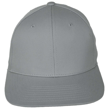 Dorfman Pacific | Mid Pro Cotton Flat Bill Snapback Baseball Cap | 200189 | front | GREY