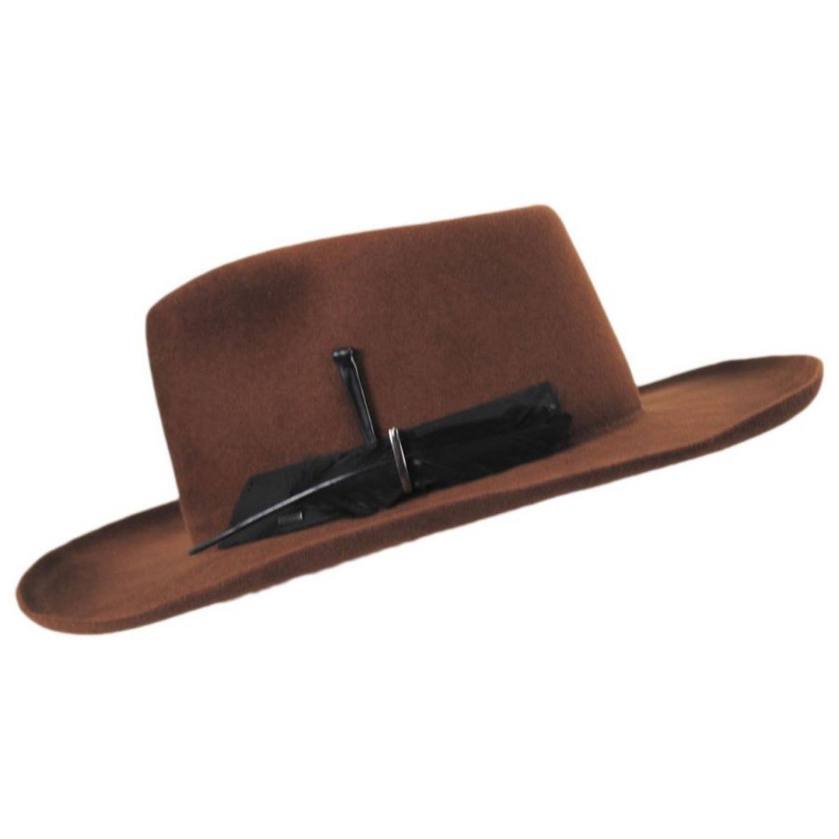 Bailey 1922 | Barksdale Polished Wool Felt Fedora Hat | 130362 | profile | WHISKEY