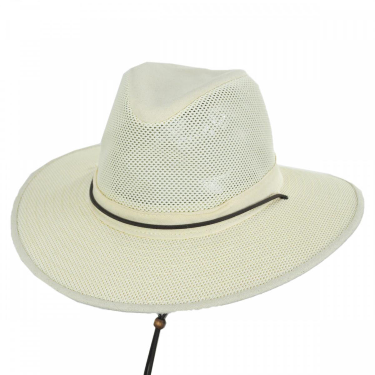 Henschel | Mesh Aussie Grande 3.5 Inch Brim Hat | 140343 | lead | NATURAL