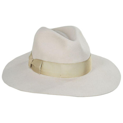 Bigalli | Zoey Floppy Brim Wool Felt Fedora Hat | 131433 | lead | CREAM