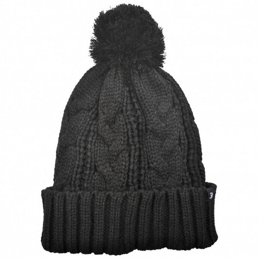 Jaxon Hats | Brooklyn Pom Knit Beanie Hat | 502913 | lead | BLACK