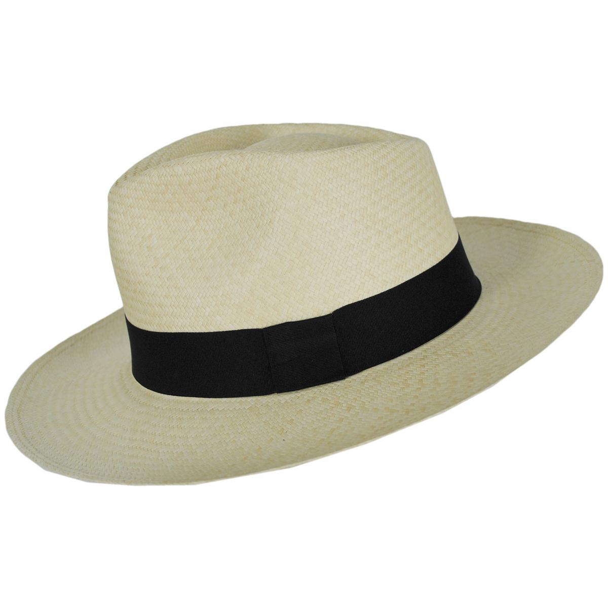 Hats Montecristi | Panama Straw Grade 10 Diamond Crown Fedora Hat | 127130 | profile | NATURAL