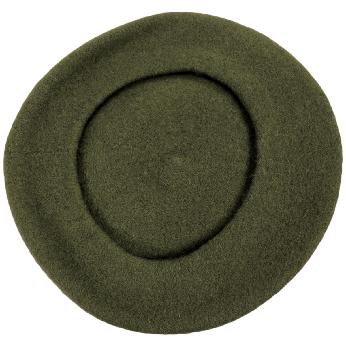 Village Hat Shop | Wholesale Wool Fashion Beret B2B Pre-Pack | B2B152500 | top | OLIVE GREEN