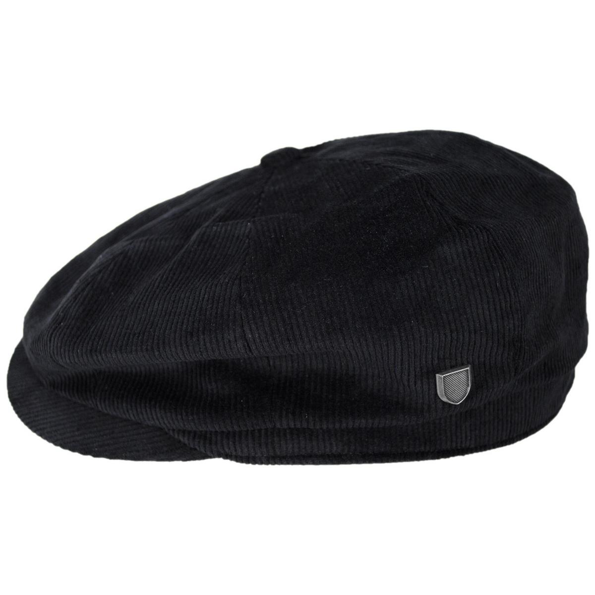 BRIXTON HATS | Brood Baggy Cotton Corduroy Newsboy Cap | 161549CD | profile | BLACK CORDUROY
