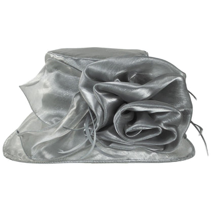 Sophia | Grand Rose Organza Dress Hat | 122963 | profile | GREY
