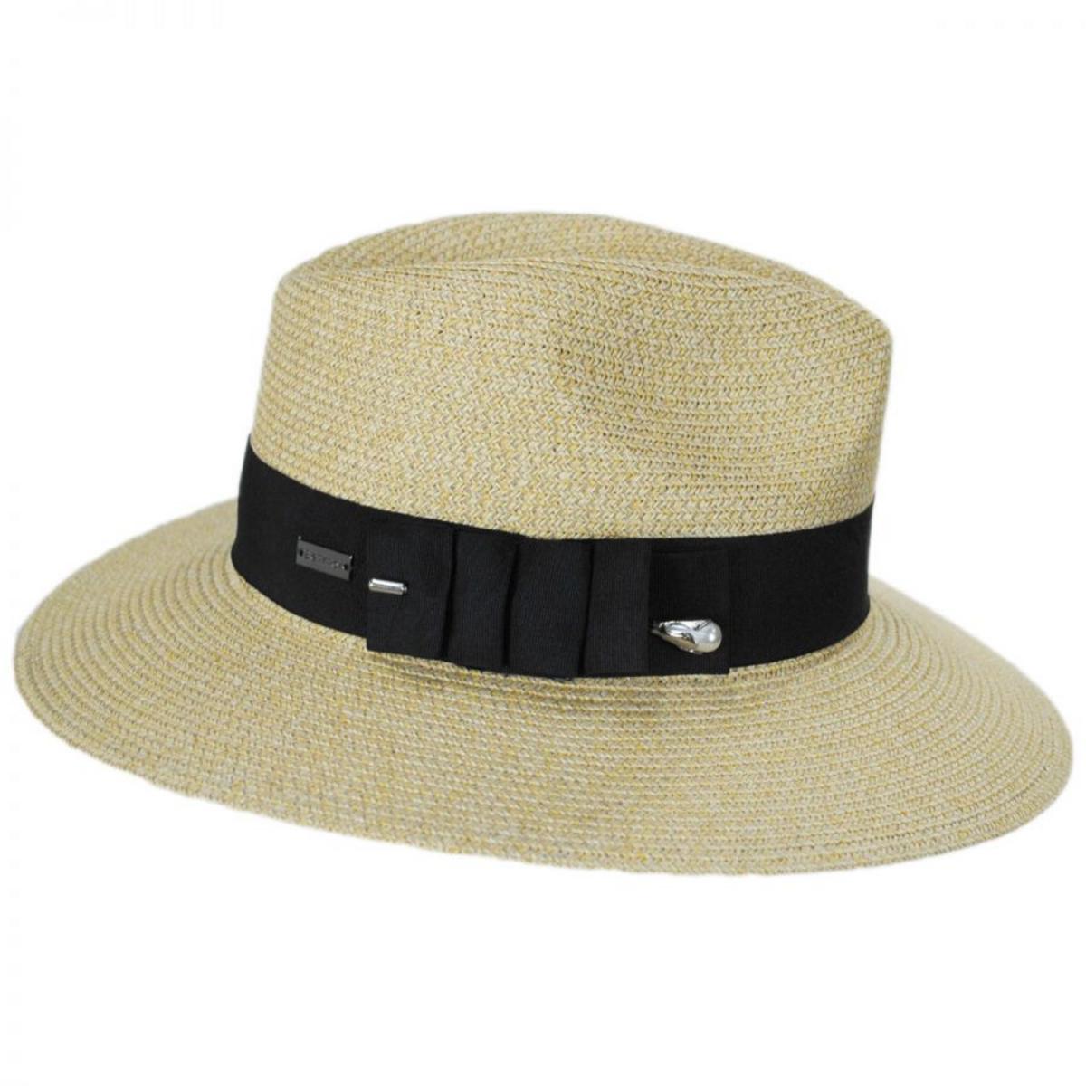 Betmar | Ellery Toyo Straw Fedora Hat | 101102 | profile | NATURAL