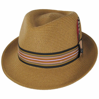 Jaxon Hats | Ridley Toyo Straw Trilby Fedora Hat | 129000 | lead | CHESTNUT