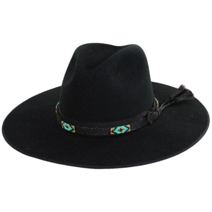 Stetson | Helix Wool Felt Fedora Hat | 130719 | lead | BLACK