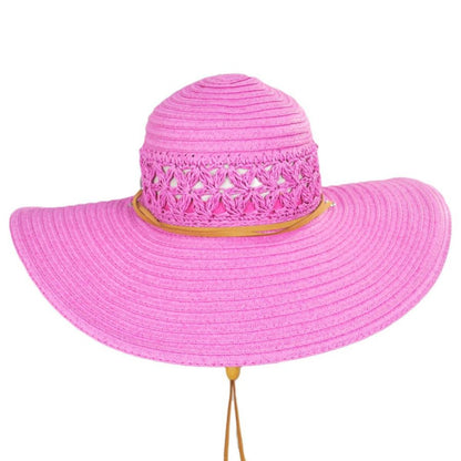 Cappelli | Mary Toyo Straw Swinger Hat | 101275 | front | FUCHSIA
