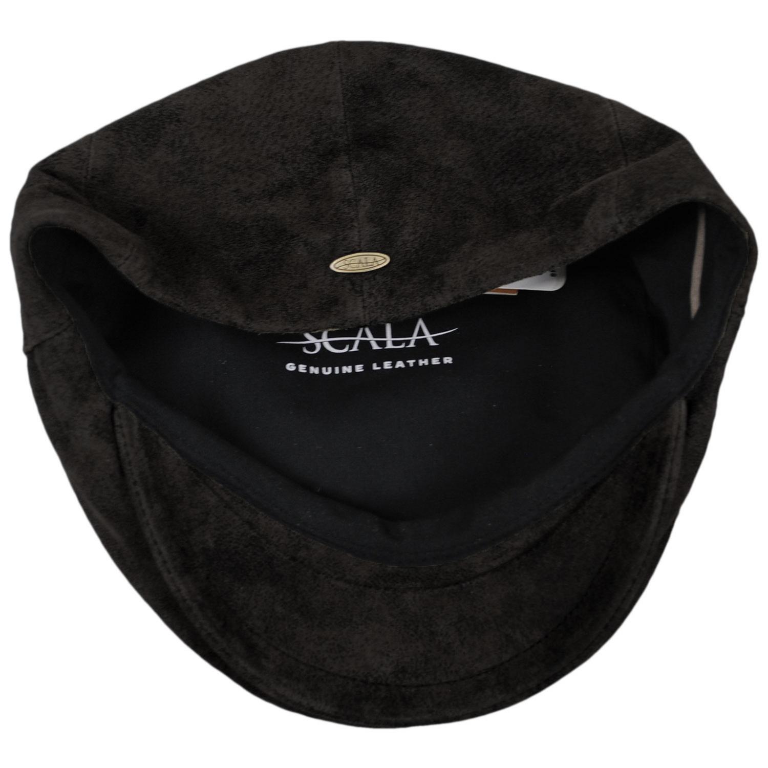 Scala | Rustic Leather Ivy Cap | 160295 | under | BLACK