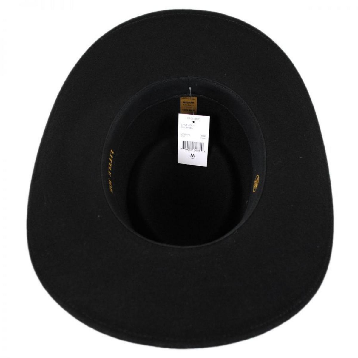 Eddy Bros | Little Joe Wool Felt Gambler Western Hat | 130151 | under | BLACK
