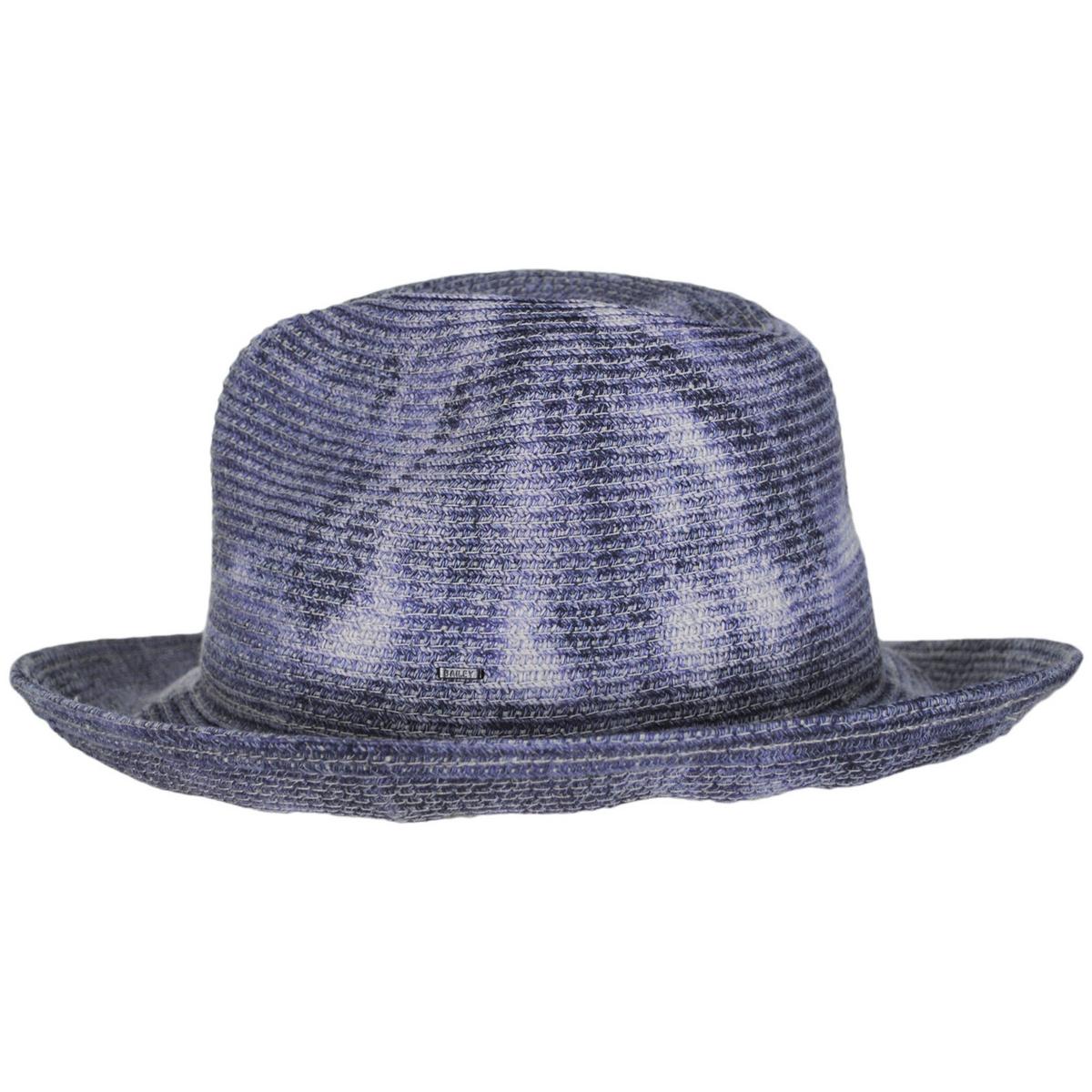 Bailey 1922 | Cleves Tie-Dye Toyo Straw Fedora Hat | 127931 | profile | DUSK INDIGO