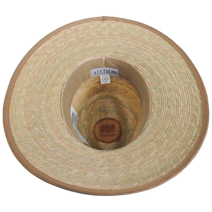 Stetson | Arrowrock Palm Straw Safari Fedora Hat | 126932 | under | NATURAL