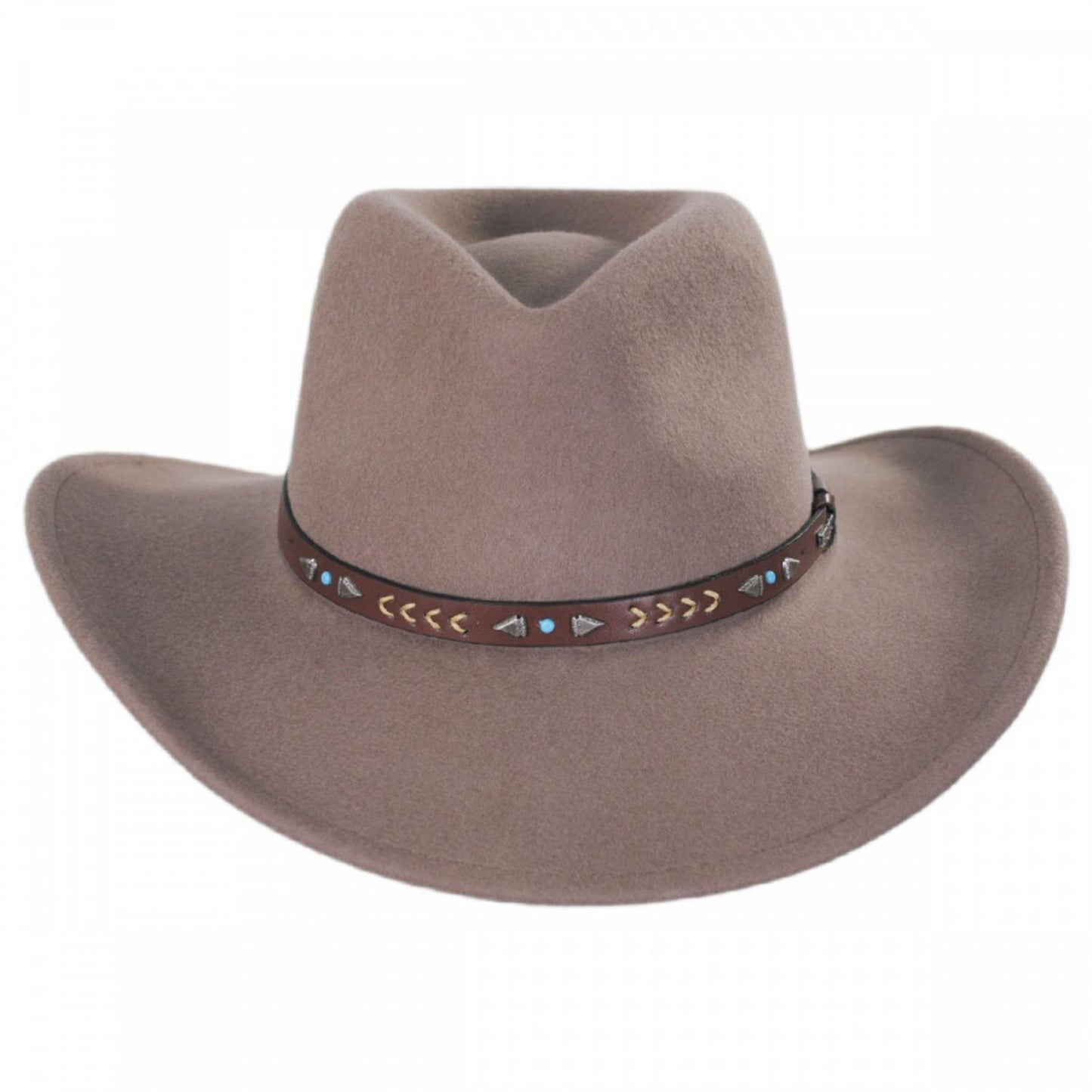 Eddy Bros | Broken Arrow Wool Felt Western Hat | 130152 | front | KHAKI