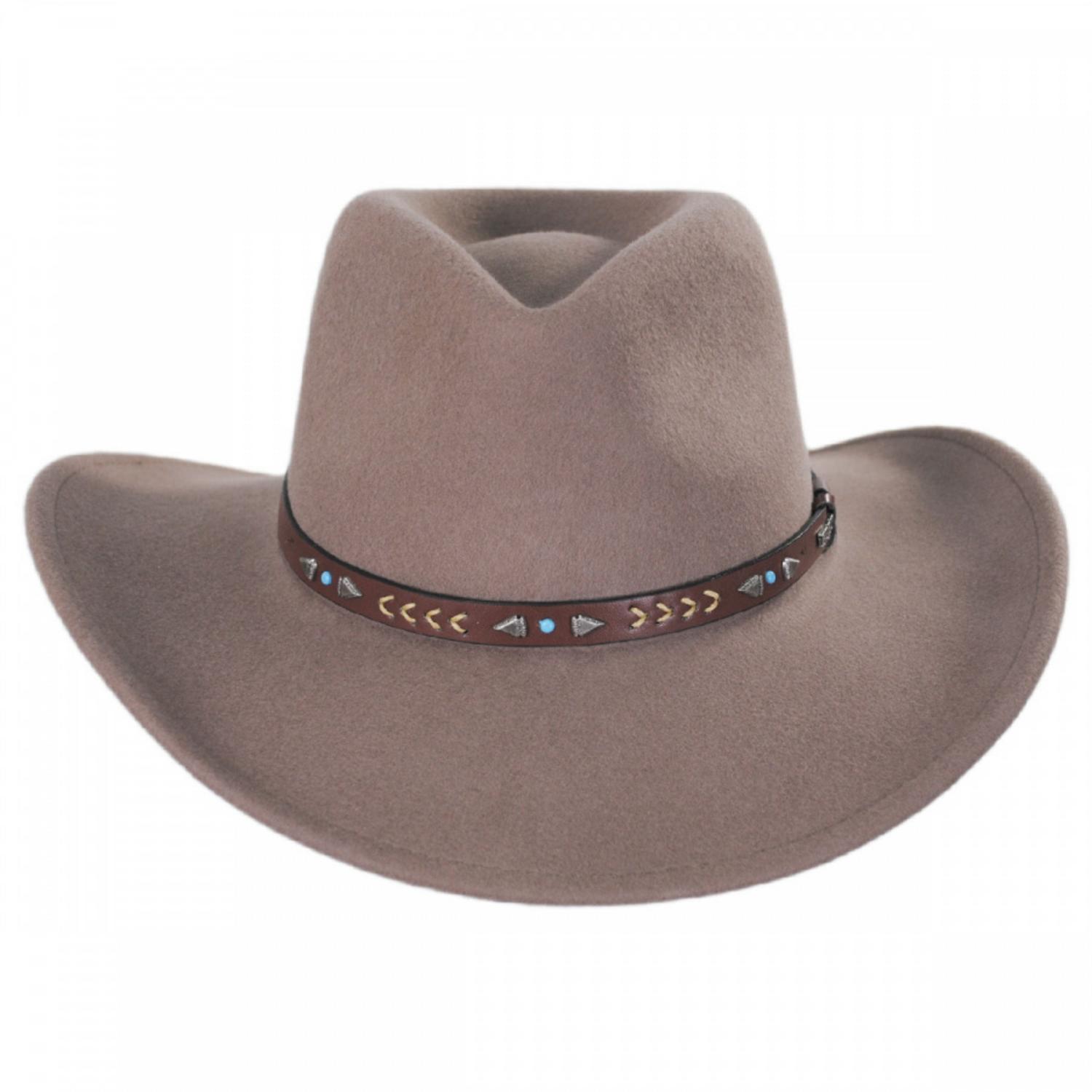 Eddy Bros | Broken Arrow Wool Felt Western Hat | 130152 | front | KHAKI