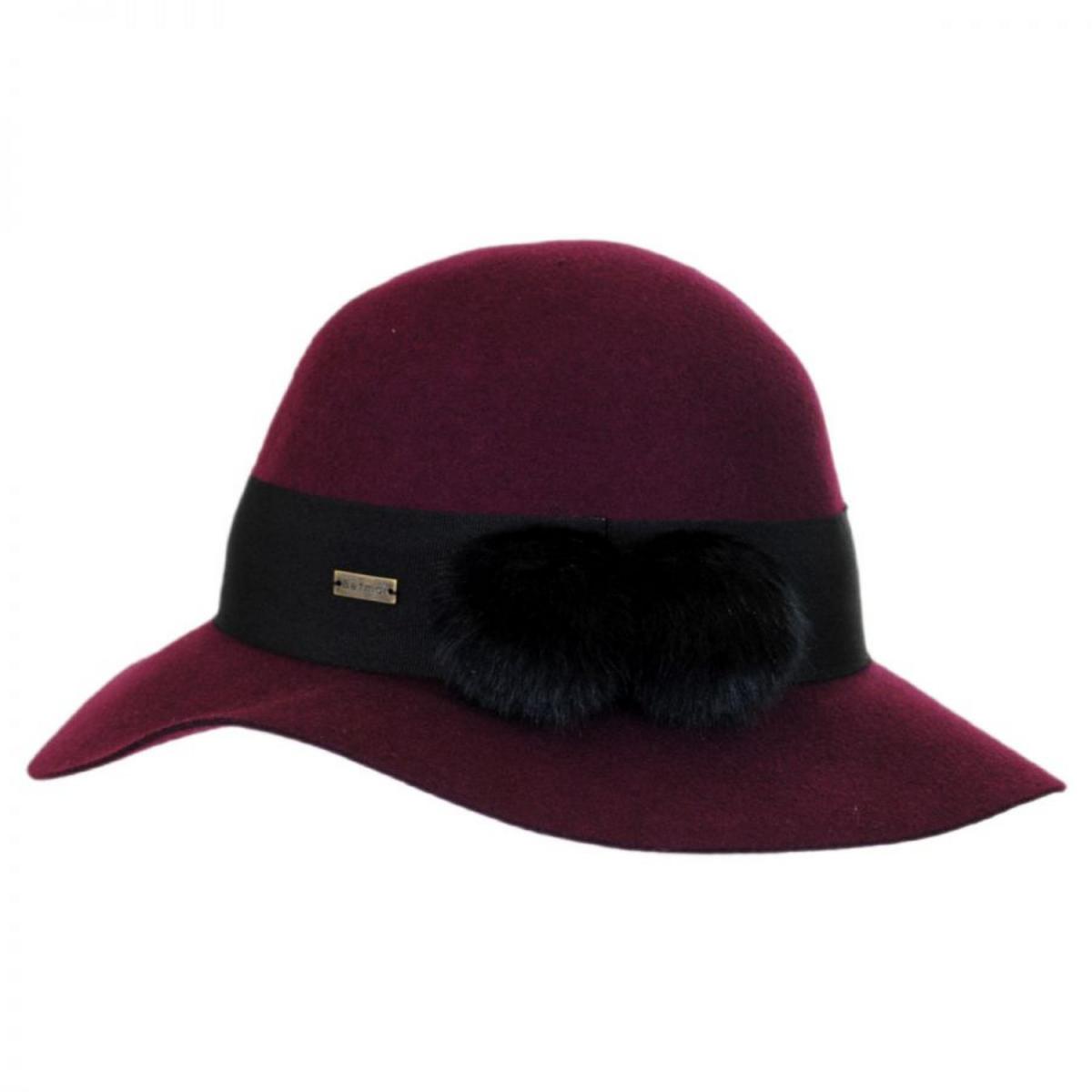 Betmar | Mullins Wool Felt Floppy Hat | 123123 | profile | PLUM