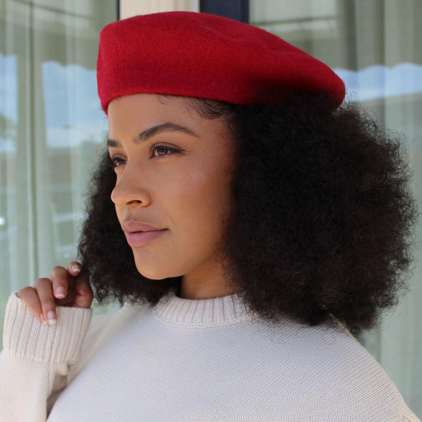 Village Hat Shop | Wool Fashion Beret | 152500 | lsfone | RED